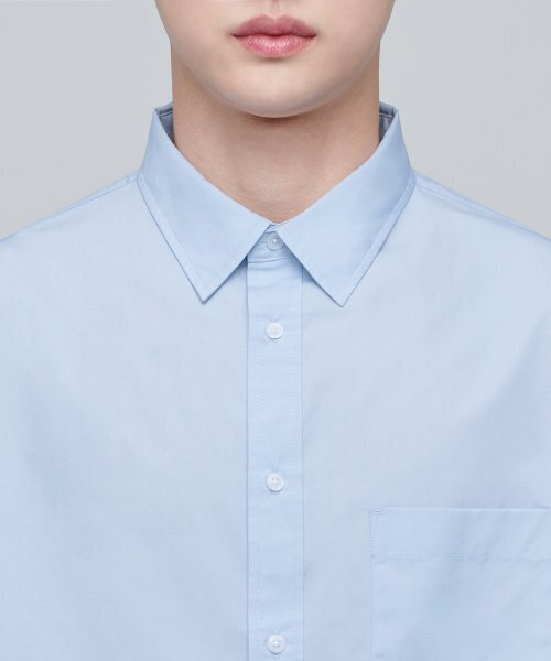 MUSINSA STANDARD（ムシンサスタンダード）の「特大ポプリンシャツ【スカイブルー】（シャツ/ブラウス・メンズ・その他・SMALL/MEDIUM/LARGE/X-LARGE/XX-LARGE）」の5枚目の写真