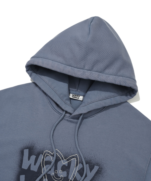 Wacky WiLLy（ワッキーウィリー）の「キキピグメントグラフィックフードスウェットブルー（パーカー・レディース・その他・SMALL/MEDIUM/LARGE/X-LARGE）」の4枚目の写真