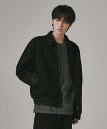 Verdnt（バーダント）の「ガーメントダイツイルセミクロップブルゾンジップアップジャケット[ブラック]（MA-1）」