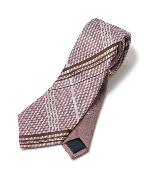 MEN'S BIGI（メンズビギ）の「チェックxドット柄シルクネクタイ（ネクタイ・メンズ・ピンク/ターコイズブルー・FREE）」の2枚目の写真