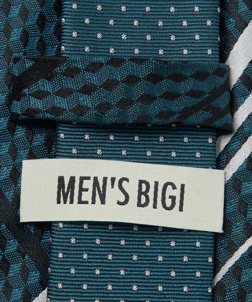 MEN'S BIGI（メンズビギ）の「チェックxドット柄シルクネクタイ（ネクタイ・メンズ・ピンク/ターコイズブルー・FREE）」の5枚目の写真