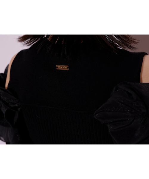 Mystrada（マイストラーダ）の「オフショルパフニット（ニット/セーター・レディース・ピンクベージュ/ブルーグレー/ブラック/ブラック系その他・38）」の9枚目の写真