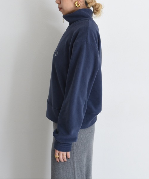 セール】ハーフジップ コンパクトフリーストップス（その他トップス