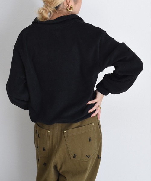 セール】ハーフジップ コンパクトフリーストップス（その他トップス