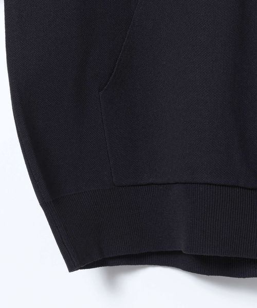 JEANASIS（ジーナシス）の「12G Wジャガードニットフーディ/629914（パーカー・レディース・ブラック/ネイビー/グレー/オフホワイト・FREE）」の14枚目の写真