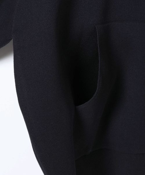 JEANASIS（ジーナシス）の「12G Wジャガードニットフーディ/629914（パーカー・レディース・ブラック/ネイビー/グレー/オフホワイト・FREE）」の15枚目の写真