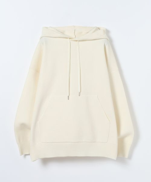 JEANASIS（ジーナシス）の「12G Wジャガードニットフーディ/629914（パーカー・レディース・ブラック/ネイビー/グレー/オフホワイト・FREE）」の19枚目の写真