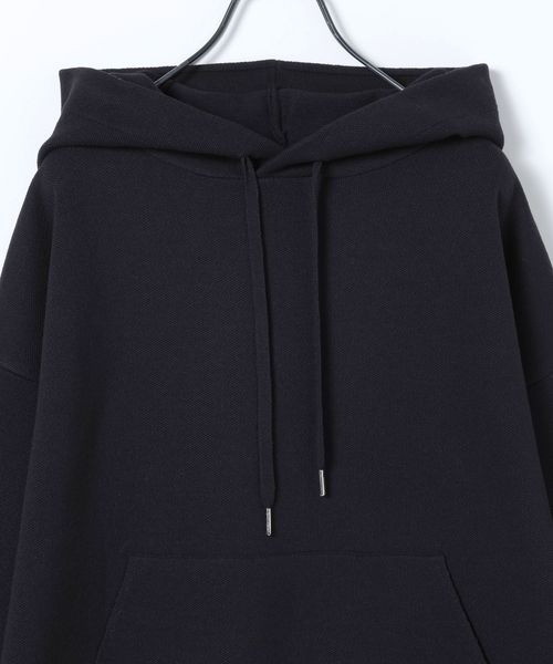 JEANASIS（ジーナシス）の「12G Wジャガードニットフーディ/629914（パーカー・レディース・ブラック/ネイビー/グレー/オフホワイト・FREE）」の21枚目の写真