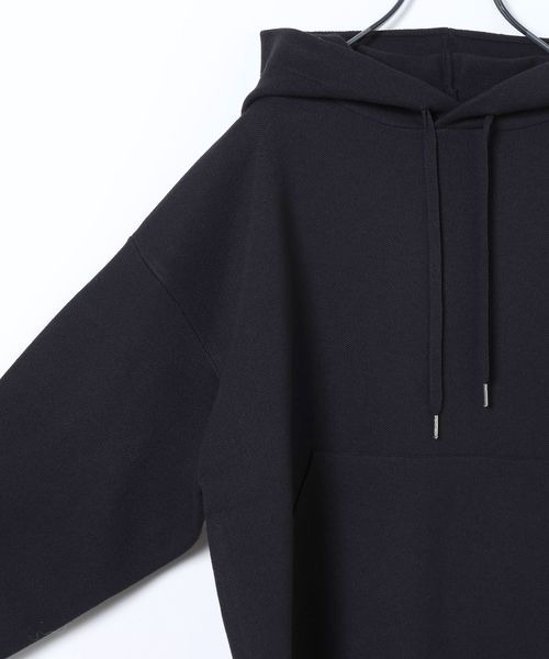 JEANASIS（ジーナシス）の「12G Wジャガードニットフーディ/629914（パーカー・レディース・ブラック/ネイビー/グレー/オフホワイト・FREE）」の22枚目の写真