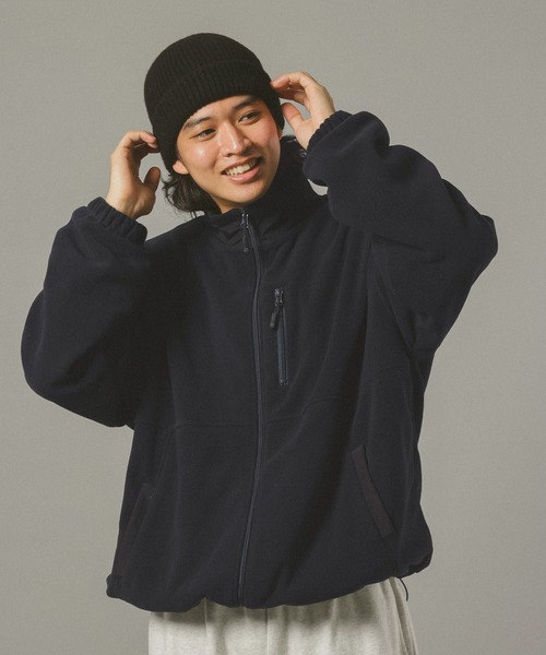 SIGNAL SPORTS（シグナルスポーツ）の「【SIGNAL SPORTS】Fleece Zip Blouson（ブルゾン・メンズ・ネイビー/グレー・MEDIUM/LARGE）」の4枚目の写真
