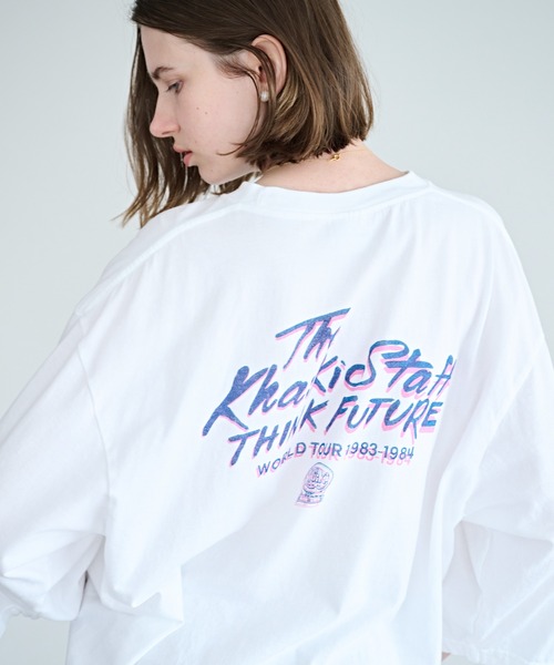 kha:ki（カーキ）の「「KHA:KI / カーキ」7th TEE -LOVE BEGETS LOVE-（Tシャツ/カットソー・レディース・ホワイト系5/ブラック/ホワイト系4・1）」の2枚目の写真