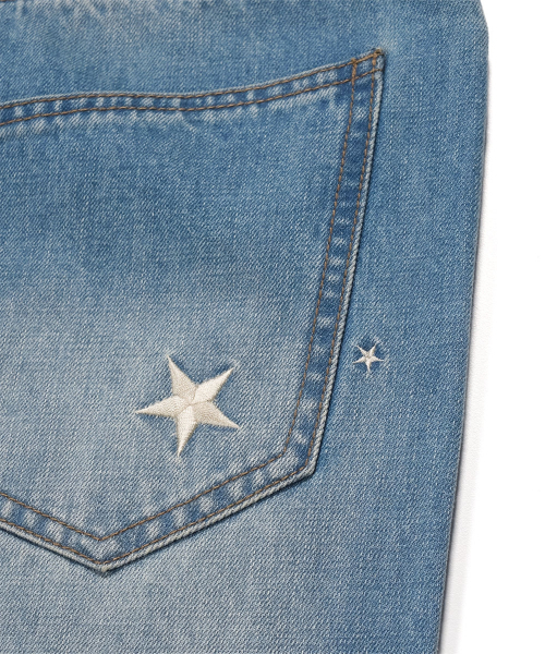 SCHISM INDUCING(スキズムインデューシング)の「STAR TWISTED JEANS BLUE(デニムパンツ・レディース・その他・MEDIUM/LARGE)」の6枚目の写真