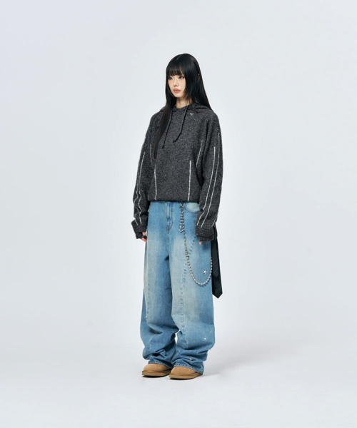 SCHISM INDUCING(スキズムインデューシング)の「STAR TWISTED JEANS BLUE(デニムパンツ・レディース・その他・MEDIUM/LARGE)」の8枚目の写真