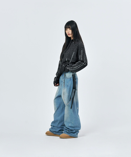 SCHISM INDUCING(スキズムインデューシング)の「STAR TWISTED JEANS BLUE(デニムパンツ・レディース・その他・MEDIUM/LARGE)」の10枚目の写真