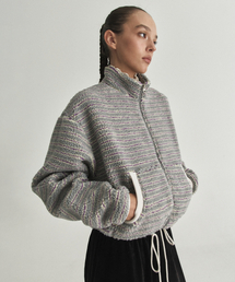 DEARSTALKER（ディアストーカー）の「CIRCLE STRIPE FLEECE JUMPER - GREY（その他アウター）」