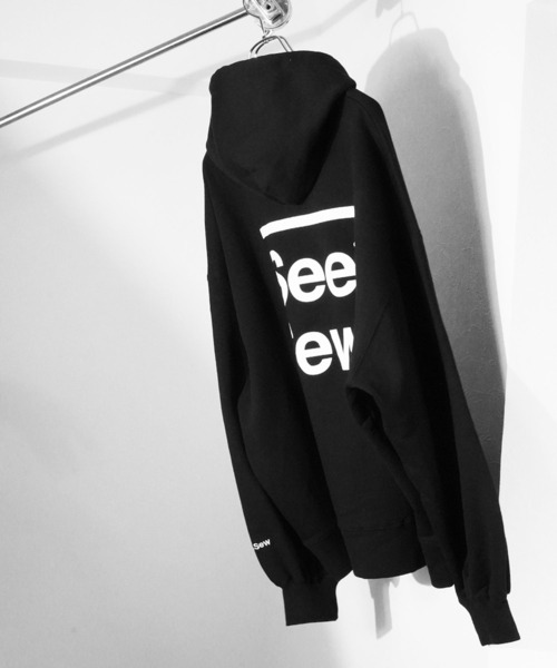 SeeSew（シーソー）の「【UNISEX】BOX LOGO HOODIE/ボックスロゴフーディ（パーカー・メンズ・ブラック/チャコールグレー/ブルー/ピンク・M/L）」の19枚目の写真