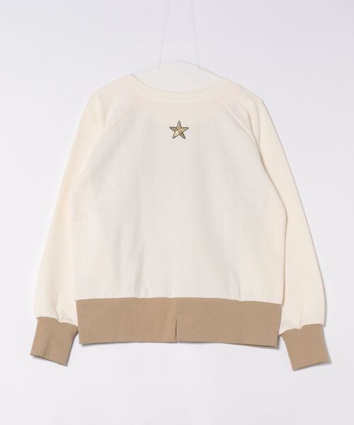 Q（キュー）の「フェイクレザープルオーバー（スウェット・レディース・カーキ/ベージュ・MEDIUM）」の5枚目の写真