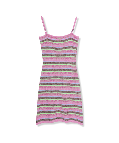 Vivacious(ビバシャス)の「VIVACIOUS Knit OPS PINK(ワンピース・レディース・ピンク・SMALL)」の3枚目の写真