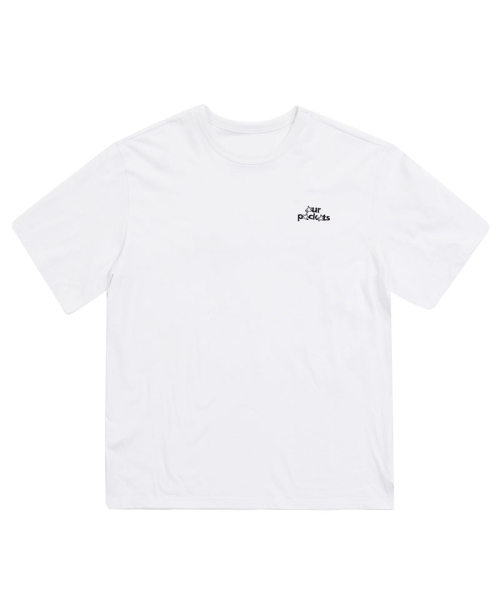 OURPOCKETS(アワーポケッツ)の「アワーポケットシグネチャーロゴTシャツ(ホワイト)(Tシャツ/カットソー・レディース・ホワイト・MEDIUM/X-LARGE)」の3枚目の写真