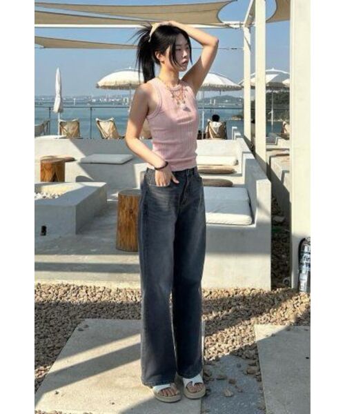 MALOUPE（マロップ）の「9114 ミッドライズルーズフィットデニム（グレー）（デニムパンツ・レディース・グレー・26/28/30）」の9枚目の写真
