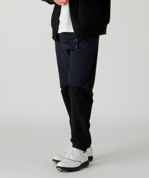 UNITED ARROWS GOLF（ユナイテッドアローズゴルフ）の「メンズ カルバック 裏地フリース 中わた入り ジョガーパンツ 撥水 ヨコストレッチ（その他パンツ・メンズ・ライトグレー/ブラック・XL/M/L）」の5枚目の写真