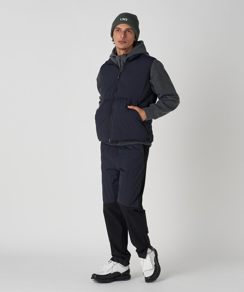 UNITED ARROWS GOLF（ユナイテッドアローズゴルフ）の「メンズ カルバック 裏地フリース 中わた入り ジョガーパンツ 撥水 ヨコストレッチ（その他パンツ・メンズ・ライトグレー/ブラック・XL/M/L）」の7枚目の写真