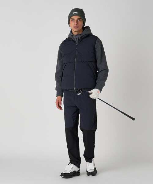 UNITED ARROWS GOLF（ユナイテッドアローズゴルフ）の「メンズ カルバック 裏地フリース 中わた入り ジョガーパンツ 撥水 ヨコストレッチ（その他パンツ・メンズ・ライトグレー/ブラック・XL/M/L）」の8枚目の写真