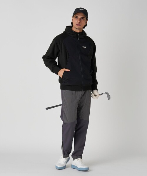 UNITED ARROWS GOLF（ユナイテッドアローズゴルフ）の「メンズ カルバック 裏地フリース 中わた入り ジョガーパンツ 撥水 ヨコストレッチ（その他パンツ・メンズ・ライトグレー/ブラック・XL/M/L）」の10枚目の写真