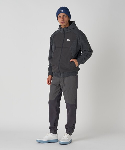 UNITED ARROWS GOLF（ユナイテッドアローズゴルフ）の「メンズ カルバック 裏地フリース 中わた入り ジョガーパンツ 撥水 ヨコストレッチ（その他パンツ・メンズ・ライトグレー/ブラック・XL/M/L）」の11枚目の写真