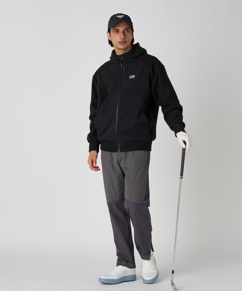 UNITED ARROWS GOLF（ユナイテッドアローズゴルフ）の「メンズ カルバック 裏地フリース 中わた入り ジョガーパンツ 撥水 ヨコストレッチ（その他パンツ・メンズ・ライトグレー/ブラック・XL/M/L）」の13枚目の写真