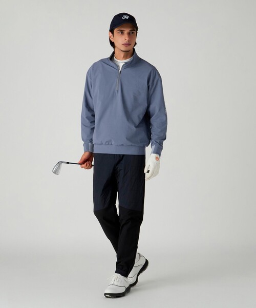 UNITED ARROWS GOLF（ユナイテッドアローズゴルフ）の「メンズ カルバック 裏地フリース 中わた入り ジョガーパンツ 撥水 ヨコストレッチ（その他パンツ・メンズ・ライトグレー/ブラック・XL/M/L）」の16枚目の写真