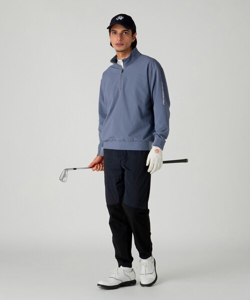 UNITED ARROWS GOLF（ユナイテッドアローズゴルフ）の「メンズ カルバック 裏地フリース 中わた入り ジョガーパンツ 撥水 ヨコストレッチ（その他パンツ・メンズ・ライトグレー/ブラック・XL/M/L）」の17枚目の写真