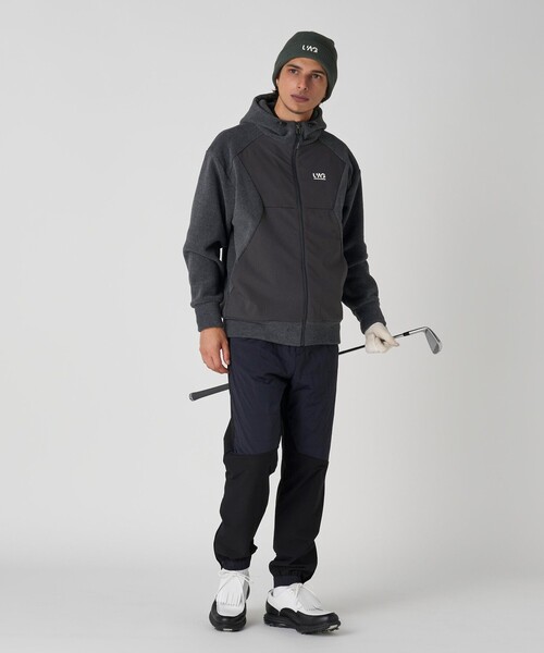 UNITED ARROWS GOLF（ユナイテッドアローズゴルフ）の「メンズ カルバック 裏地フリース 中わた入り ジョガーパンツ 撥水 ヨコストレッチ（その他パンツ・メンズ・ライトグレー/ブラック・XL/M/L）」の18枚目の写真