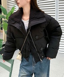 CANVAS+（キャンバスプラス）の「【CANVAS＋】ビッグ衿クロップド丈中綿ブルゾン（ダウンジャケット/コート）」