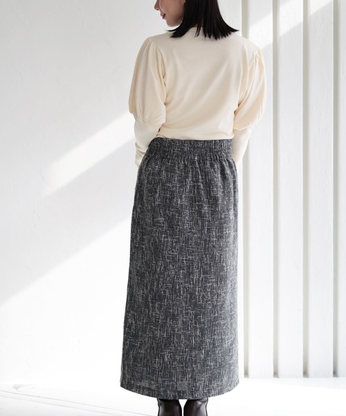 Ruwan yu（ルワンユー）の「フロントスリットロングストレートスカート【大きいサイズ対応】（スカート・レディース・ブラック・L/LL/3L/4L）」の13枚目の写真