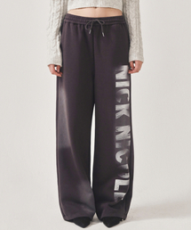 GRADATION LOGO SWEAT STRING PANTS_CHARCOAL