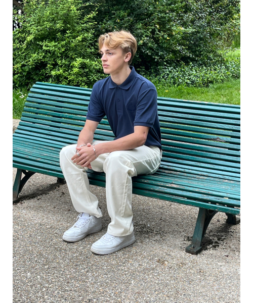 ROYAL CLUB HOLIDAY（ロイヤルクラブホリデー）の「RCH エンブレム ピケカラー 半袖Tシャツ ネイビー（ポロシャツ・メンズ・ネイビー・SMALL/MEDIUM/LARGE）」の3枚目の写真