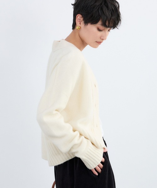 BARNYARDSTORM（バンヤードストーム）の「BARNYARDSTORM / ショートウールカーディガン（カーディガン/ボレロ・レディース・グレー/オフホワイト/ブラック・FREE）」の14枚目の写真