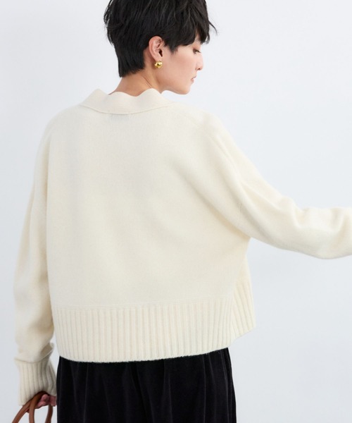 BARNYARDSTORM（バンヤードストーム）の「BARNYARDSTORM / ショートウールカーディガン（カーディガン/ボレロ・レディース・グレー/オフホワイト/ブラック・FREE）」の15枚目の写真