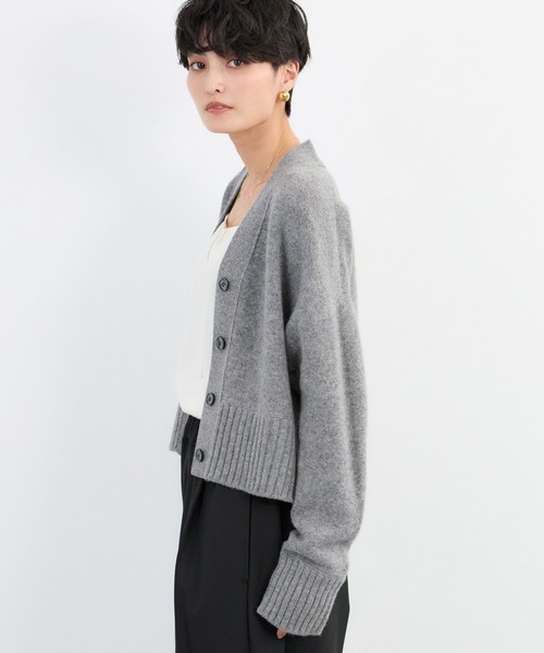 BARNYARDSTORM（バンヤードストーム）の「BARNYARDSTORM / ショートウールカーディガン（カーディガン/ボレロ・レディース・グレー/オフホワイト/ブラック・FREE）」の4枚目の写真