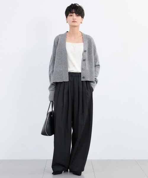 BARNYARDSTORM（バンヤードストーム）の「BARNYARDSTORM / ショートウールカーディガン（カーディガン/ボレロ・レディース・グレー/オフホワイト/ブラック・FREE）」の6枚目の写真