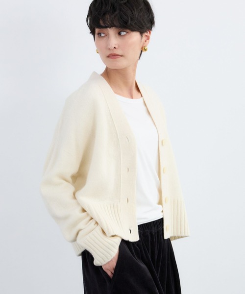 BARNYARDSTORM（バンヤードストーム）の「BARNYARDSTORM / ショートウールカーディガン（カーディガン/ボレロ・レディース・グレー/オフホワイト/ブラック・FREE）」の13枚目の写真