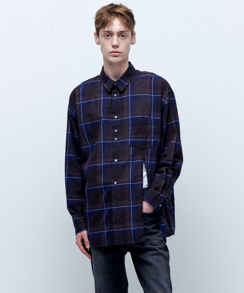 ANYTIME LOREAK(エニタイムロレーク)の「COSMOS CHECK SHIRT - BROWN(シャツ/ブラウス・レディース・その他・MEDIUM/LARGE)」の1枚目の写真