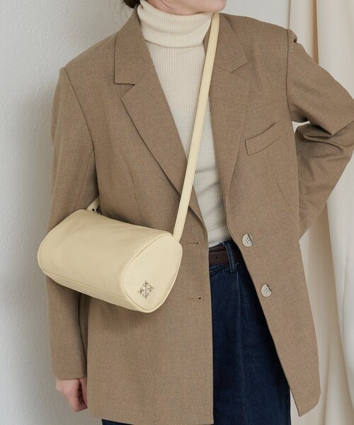 ソフトレザーロールショルダーバッグ（ショルダーバッグ）｜russet