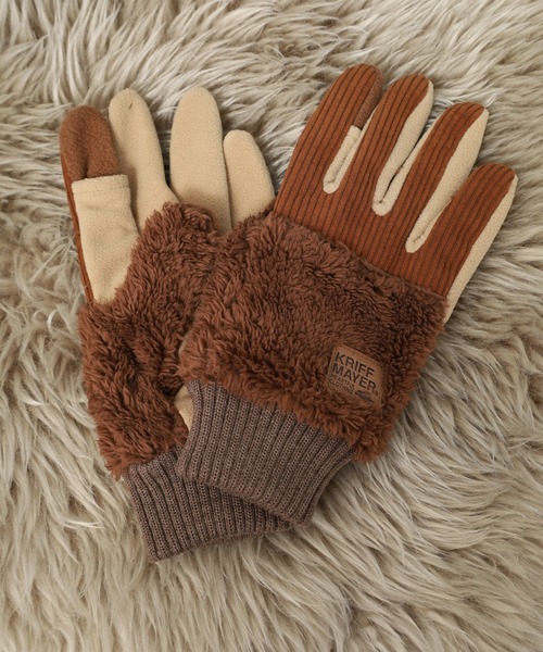 セール】KRIFF MAYER スマホ指対応 切替 ミトン グローブ 手袋 男女