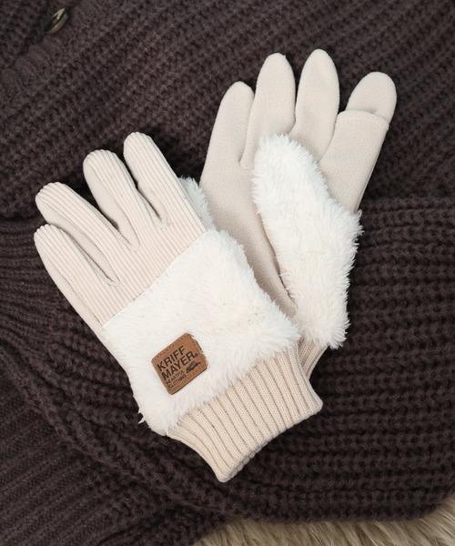 KRIFF MAYER スマホ指対応 切替 ミトン グローブ 手袋 男女兼用（手袋