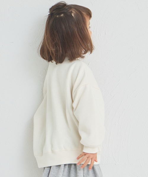 pairmanon(ペアマノン)の「【ぬくふわ】ユニセックス 裏起毛 フード フォトプリント トレーナー(スウェット・キッズ・アイボリー/ネイビー/ベージュ・150/140/130/120/110/100/90)」の4枚目の写真