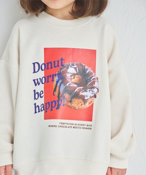 pairmanon(ペアマノン)の「【ぬくふわ】ユニセックス 裏起毛 フード フォトプリント トレーナー(スウェット・キッズ・アイボリー/ネイビー/ベージュ・150/140/130/120/110/100/90)」の5枚目の写真