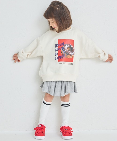 pairmanon(ペアマノン)の「【ぬくふわ】ユニセックス 裏起毛 フード フォトプリント トレーナー(スウェット・キッズ・アイボリー/ネイビー/ベージュ・150/140/130/120/110/100/90)」の6枚目の写真