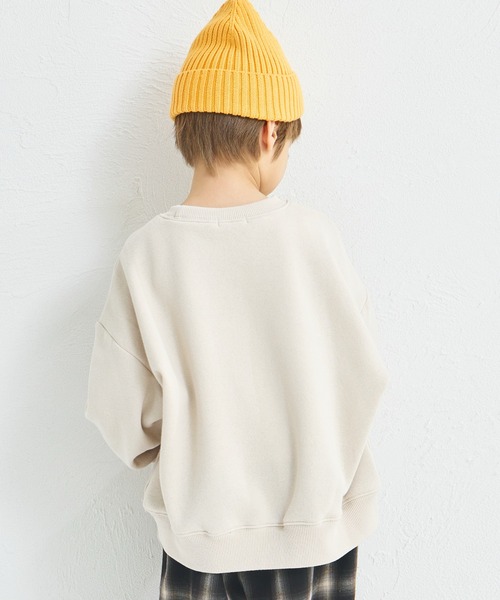 pairmanon(ペアマノン)の「【ぬくふわ】ユニセックス 裏起毛 フード フォトプリント トレーナー(スウェット・キッズ・アイボリー/ネイビー/ベージュ・150/140/130/120/110/100/90)」の10枚目の写真